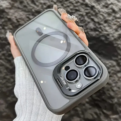 MagSafe Magnetische Stoßfeste Hülle für iPhone 16 Pro Max mit Glas Linsenschutz