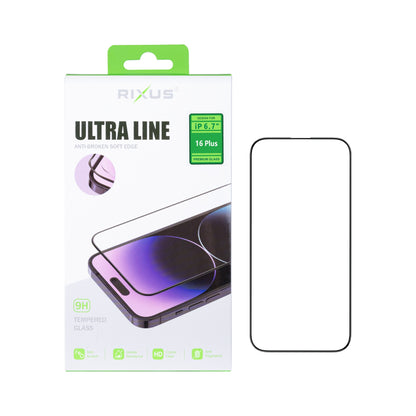Rixus Ultra Line gehärtetes Glas für iPhone 16 Plus