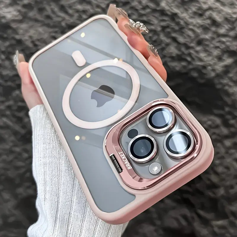 MagSafe Magnetische Stoßfeste Hülle für iPhone 16 Pro Max mit Glas Linsenschutz