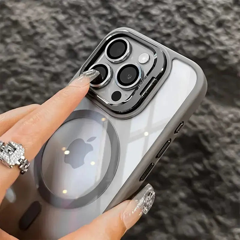 MagSafe Magnetische Stoßfeste Hülle für iPhone 16 Pro Max mit Glas Linsenschutz