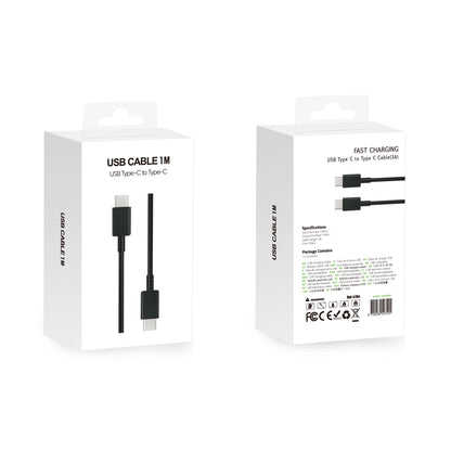 Schnellladekabel US5001M USB-C auf USB-C 100CM Schwarz