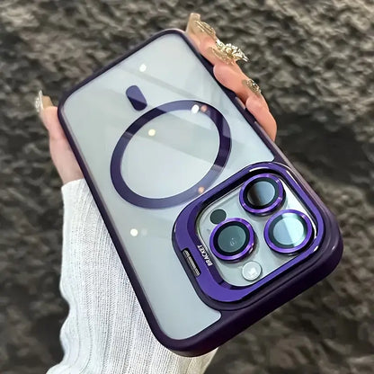 MagSafe Magnetische Stoßfeste Hülle für iPhone 16 Pro Max mit Glas Linsenschutz