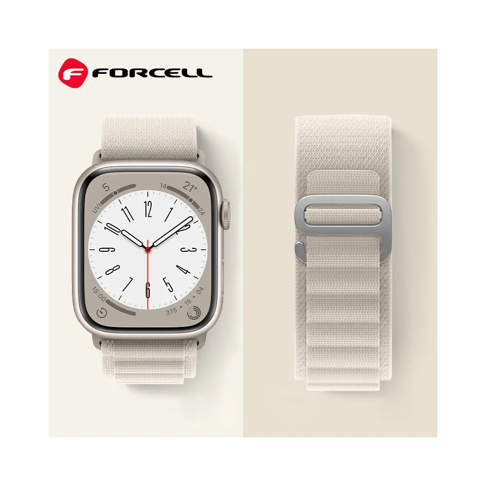 FORCELL F-DESIGN FA13 Armband / Armband für Apple Watch 38/40/41mm stellar